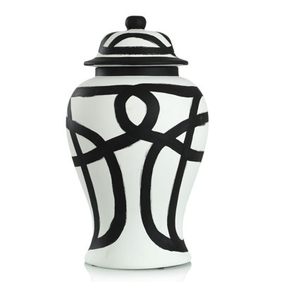 Arame Hand-Painted Ceramic Ginger Jar