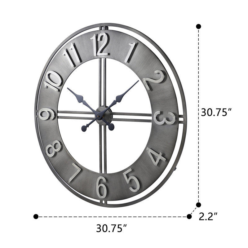 Horloge murale rétro surdimensionnée 30 "