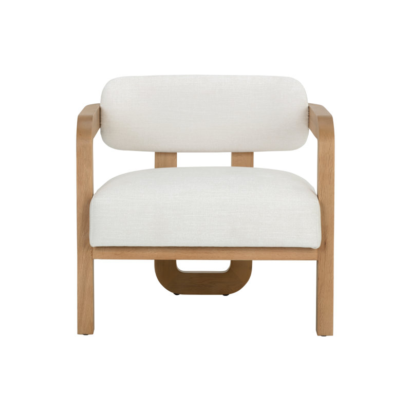 FAUTEUIL Outten - CHÊNE RUSTIQUE - Tweed ivoire HEATH - crème