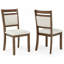 Ensemble de salle à manger en bois 5 pièces, table rectangulaire en bois avec chaises rembourrées pour la salle à manger