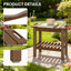 Banc de rangement - Banc intérieur / extérieur imperméable avec coussinets antidérapants, poignée et tablettes doubles, capacité de 265 lb (facile à assembler)-966626098