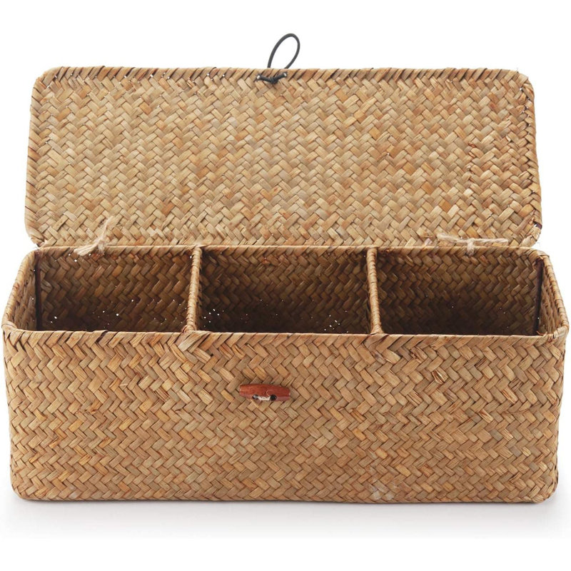 Highland Dunes Cotton Decorative Basket, Brown
