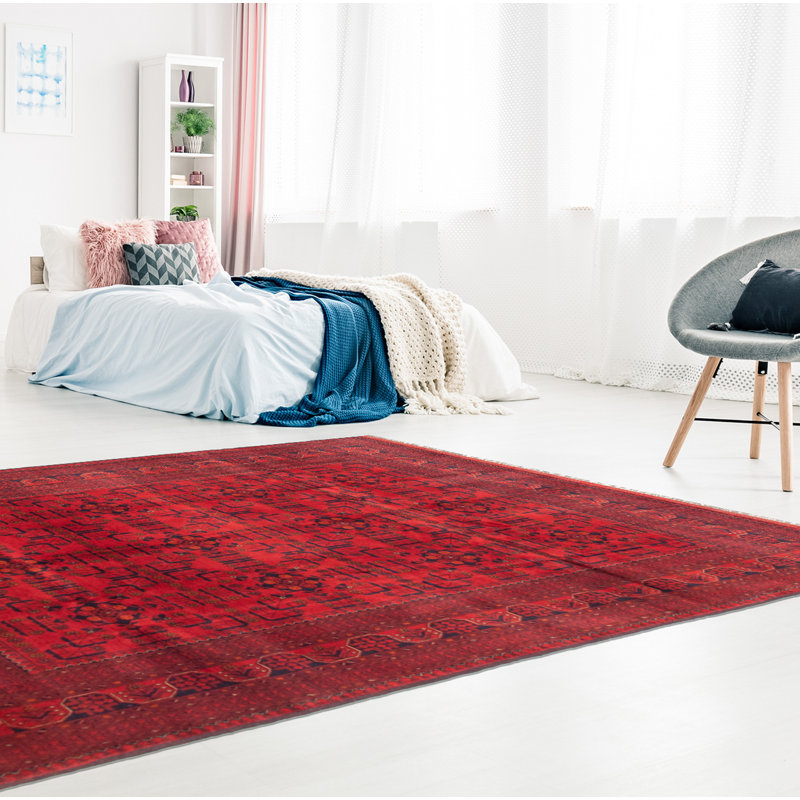 Tapis rouge Maleaha Esari 6 pi 7 po x 9 pi 7 po