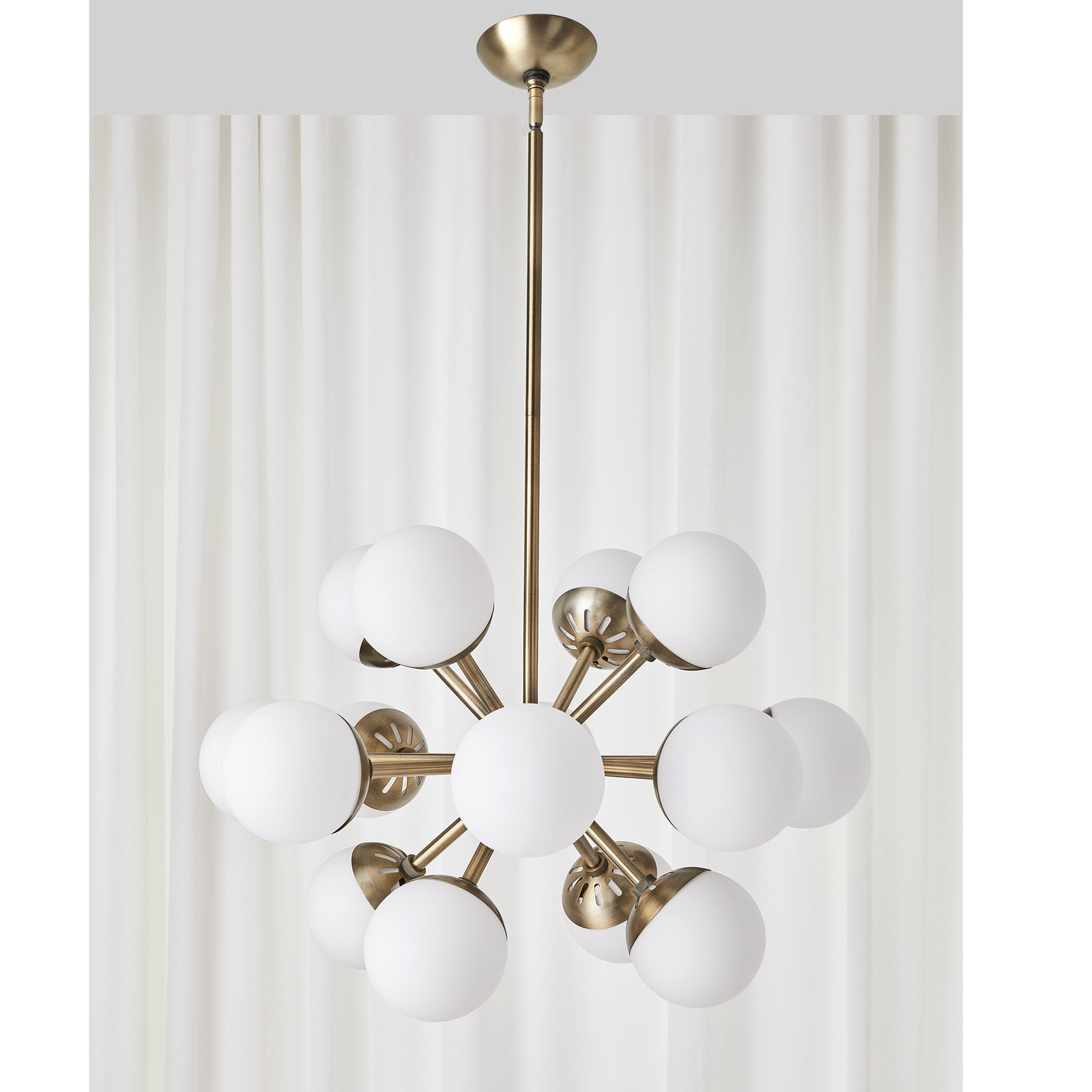 16 - Light Metal Dimmable Sputnik Chandelier