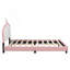 Upholstered Princess Bed With Crown Headboard, Platform Bed With Headboard And Footboard-696386214-696386209