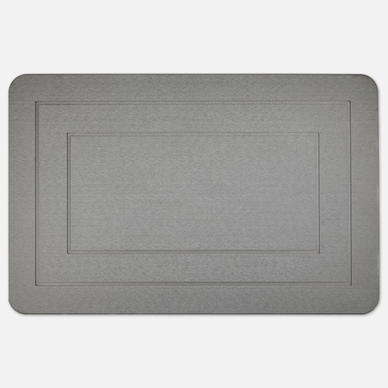 Stone Non-Slip Bath Mat, Grey