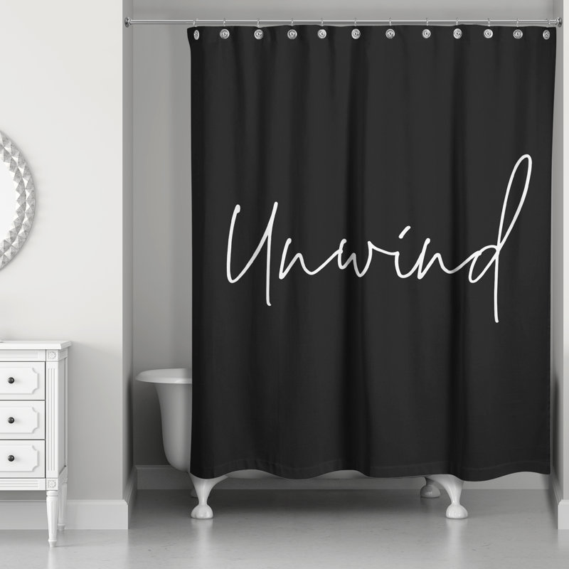 Perine Shower Curtain, Black