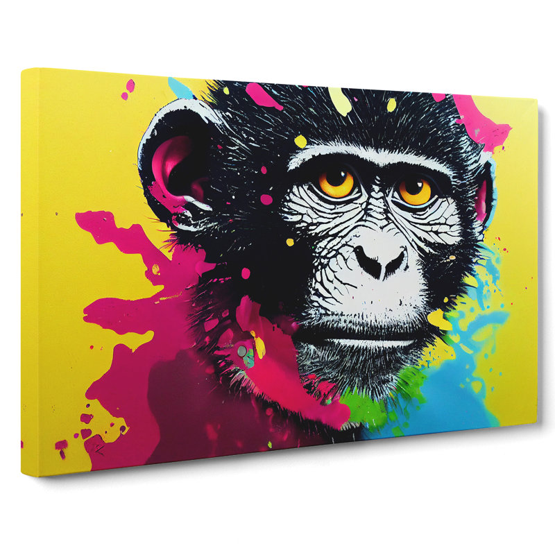 Monkey Splash Vol.1 Abstract - Wrapped Canvas, 50cm H x 76cm W x 3cm D