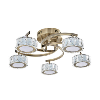 Glass LED Semi Flush Mount