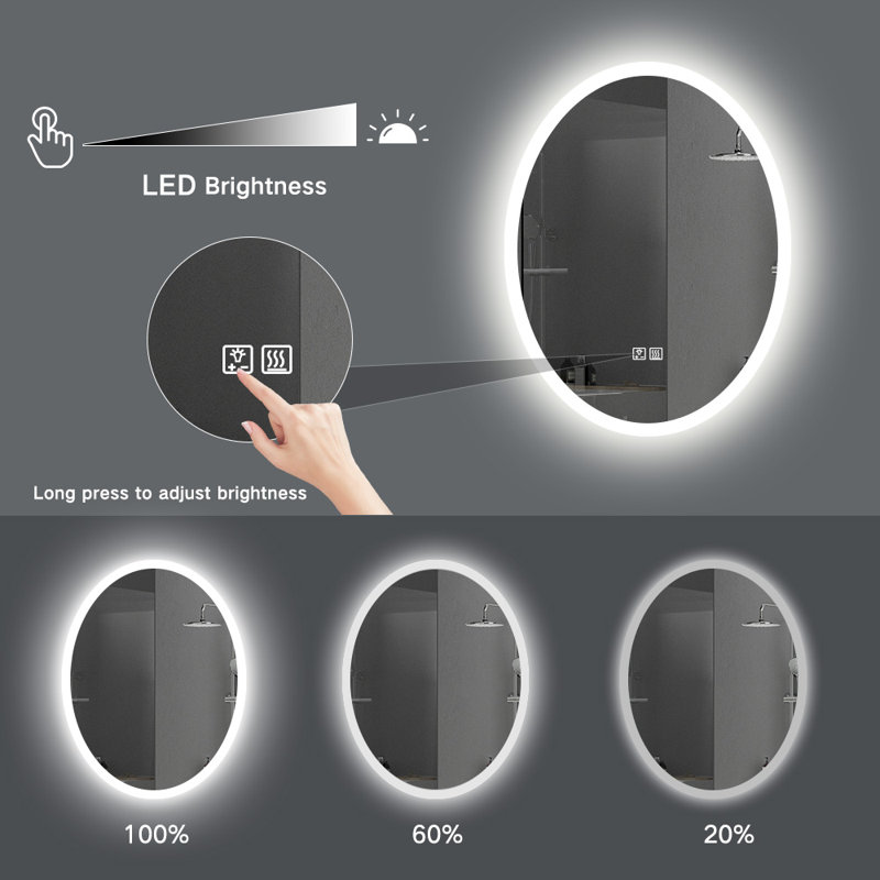 Miroir lumineux de maquillage / rasage