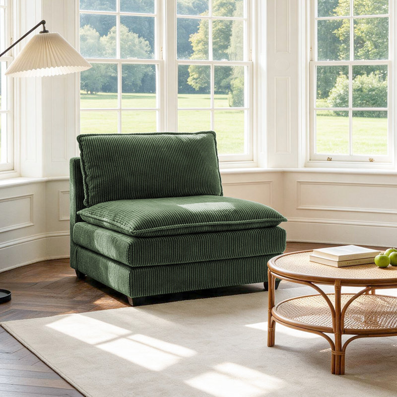 Fauteuil d'appoint sans accoudoirs Lauretta, Green