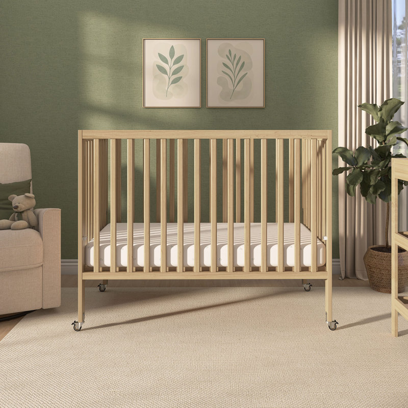 Lit de bébé portatif convertible 2-en-1, Naturel