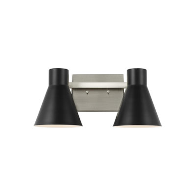 Byers 2-Light Dimmable Steel Vanity Light