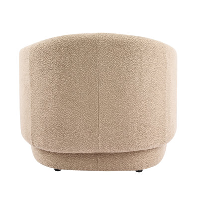 Curved Boucle Accent Chair