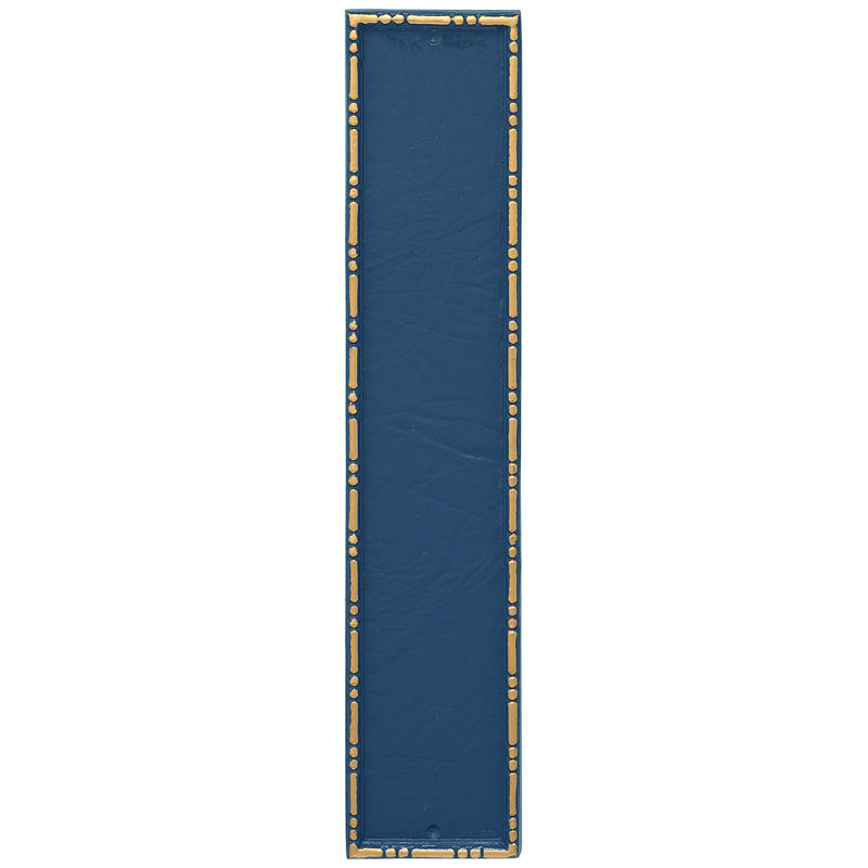 Plaque d’adresse murale sur 4 lignes lincoln, Bleu mer / Or, Oui