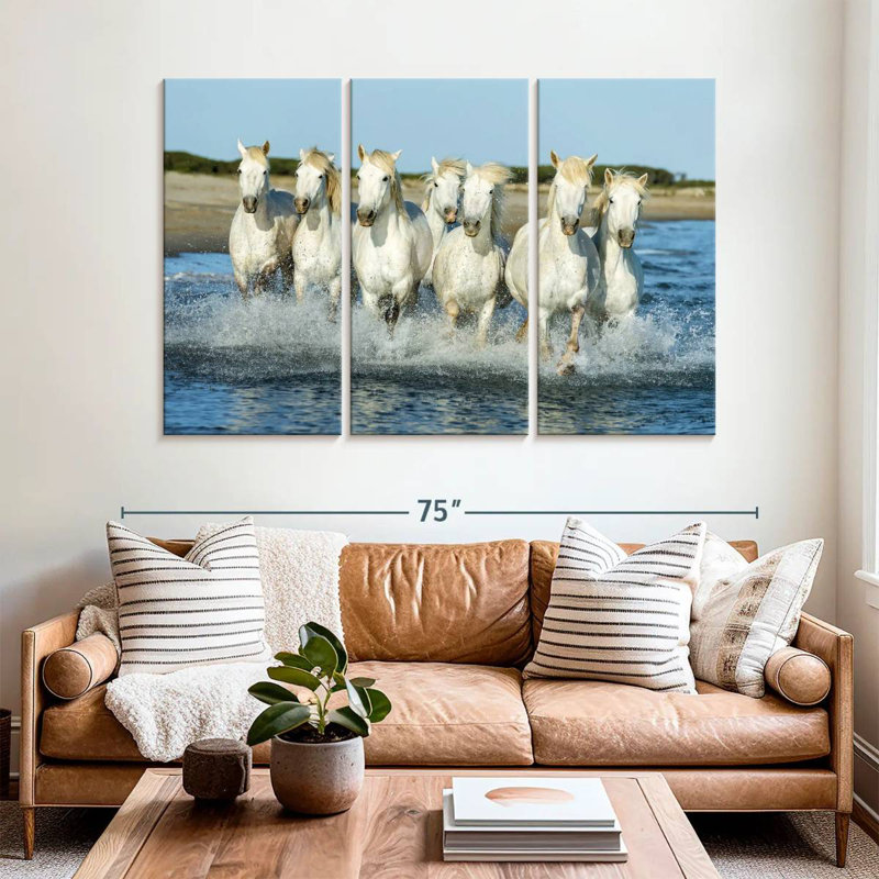 7 Horses, 42" H x 65" W