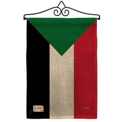 Double Sided 18.5'' H x 13'' W Burlap Flag Set