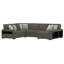 4-piece Sectional With Pop Up Lounger And Shelfs
