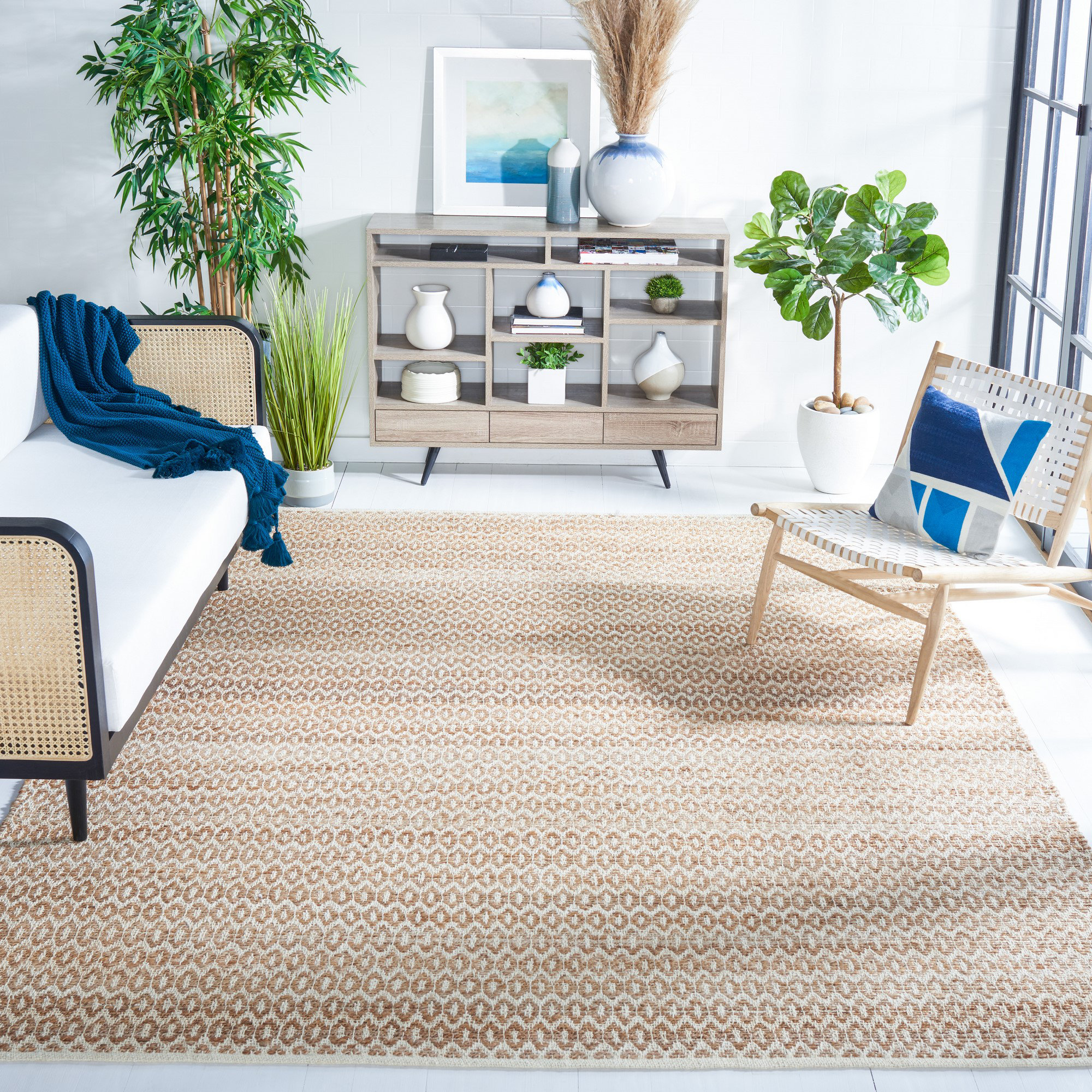 Bay Isle Home™ Cinderford Natural Fiber Handwoven Hemp Geometric Rug ...
