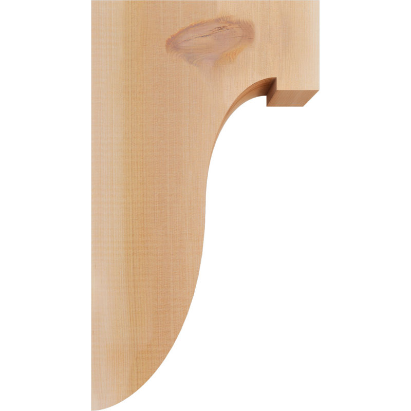 Del Monte Corbel, H 18 po x l 3,5 po x P 10 po, Lisse, Cèdre rouge