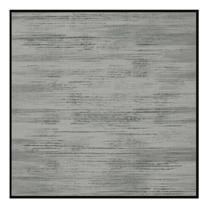 Tapis abstrait gris lavable à la machine, Carré 6 pi