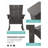 Delman HDPE Rocking Adirondack Chair-774634484