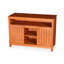 Buffet d'extérieur naturel en eucalyptus avec rangement Natural - Armoire de patio résistante aux intempéries certifiée FSC