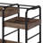 Black And Walnut Serving Cart With 3 Adjustable Trays-1941350277