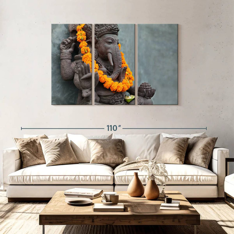 Adella Ganesha Statue, 48" H x 74" W