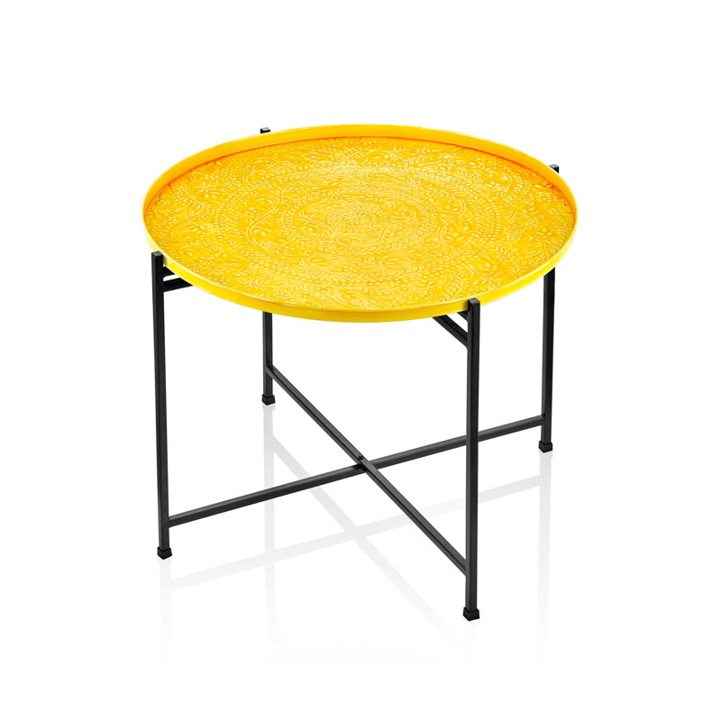 Espino Four Leg Coffee Table, Mustard Yellow