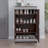Elegant Decor Mirrored Cabinet With Silver Edging,Mirrored Cabinet With Double Door Storage,Shoe Storage Cabinet For Entryway,Glass