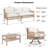 Rayna 4 Piece Rattan Patio Furniture Set With Swivel Chairs-2112949220-2112949218