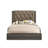 Fabric & Rustic Gray Oak Finish EK Bed