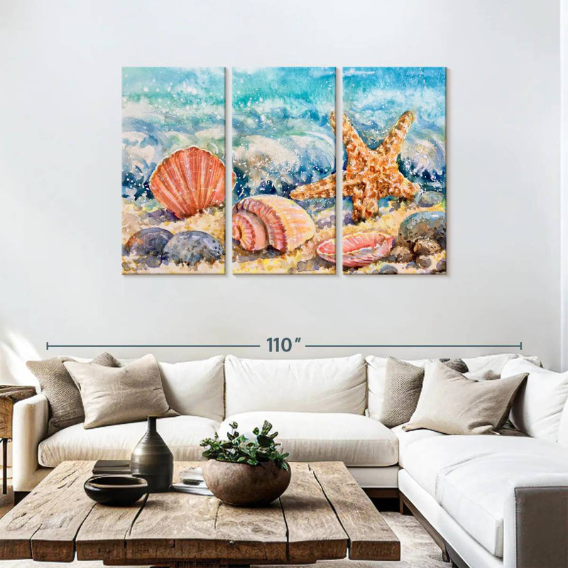 Aletra Seashore Nautical Beauties, 48" H x 74" W