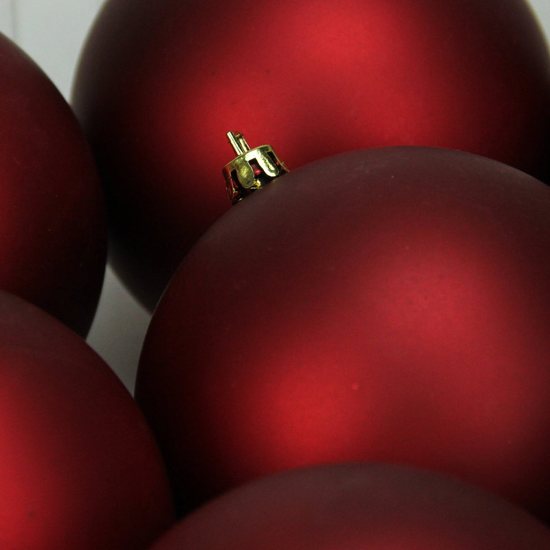 Ornements en forme de boule de Noël rouge incassable 12ct 4 po (100 mm)
