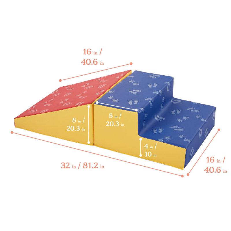 2 pièces ECR4Kids SoftZone, Bleu/rouge