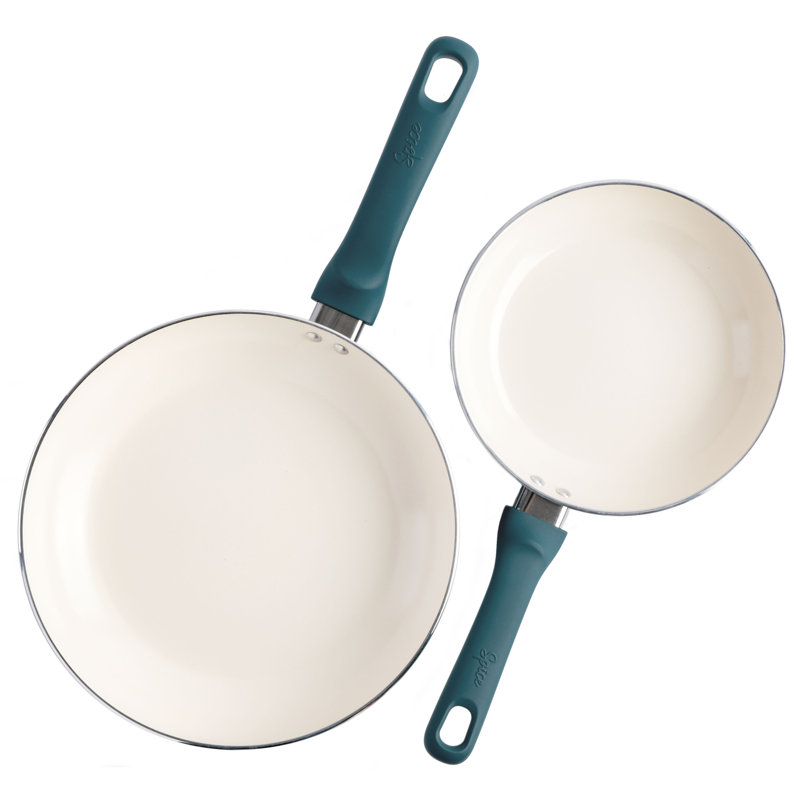 Ensemble de poêles à frire antiadhésives en aluminium 10 po Spice par Tia Mowry, Sarcelle