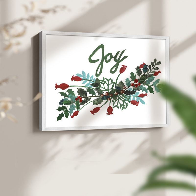 «Cut Wreath Christmas I», reproduction encadrée, H 11 po x l 14 po, Blanc