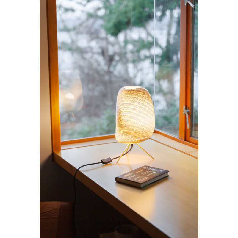 Scraplights Recycled Cardboard Table Light - Ebey, Natural