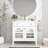 Mid-Century Bathroom Vanity with Motion-Sensor Light & Patterned Glass