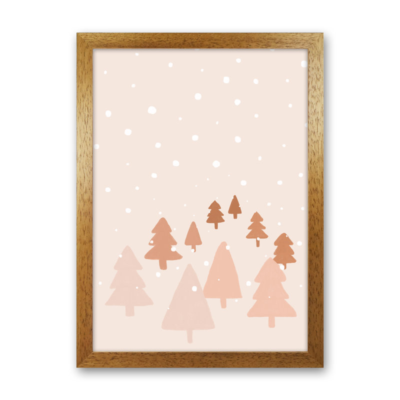Winter Forest By Orara - Print, 46cm H x 34cm W x 3cm D, Brown Framed