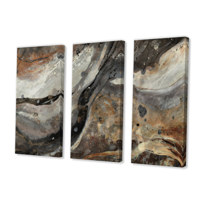 «Morning Effervescence II», ensemble d'art mural sur toile abstraite, H 28 po x l 36 po x P 1 po, Toile tendue