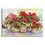 Art mural en verre épique «Spring Geraniums» par Kathleen Parr, 36 po x 24 po-672771056