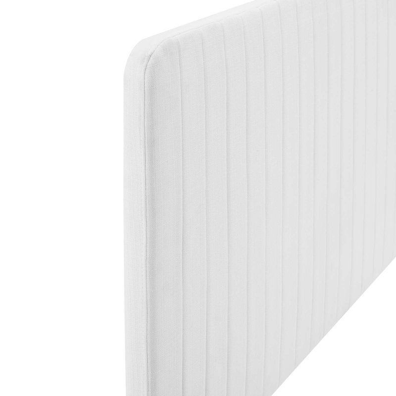 Milenna Channel Tufted Headboard, Twin, White