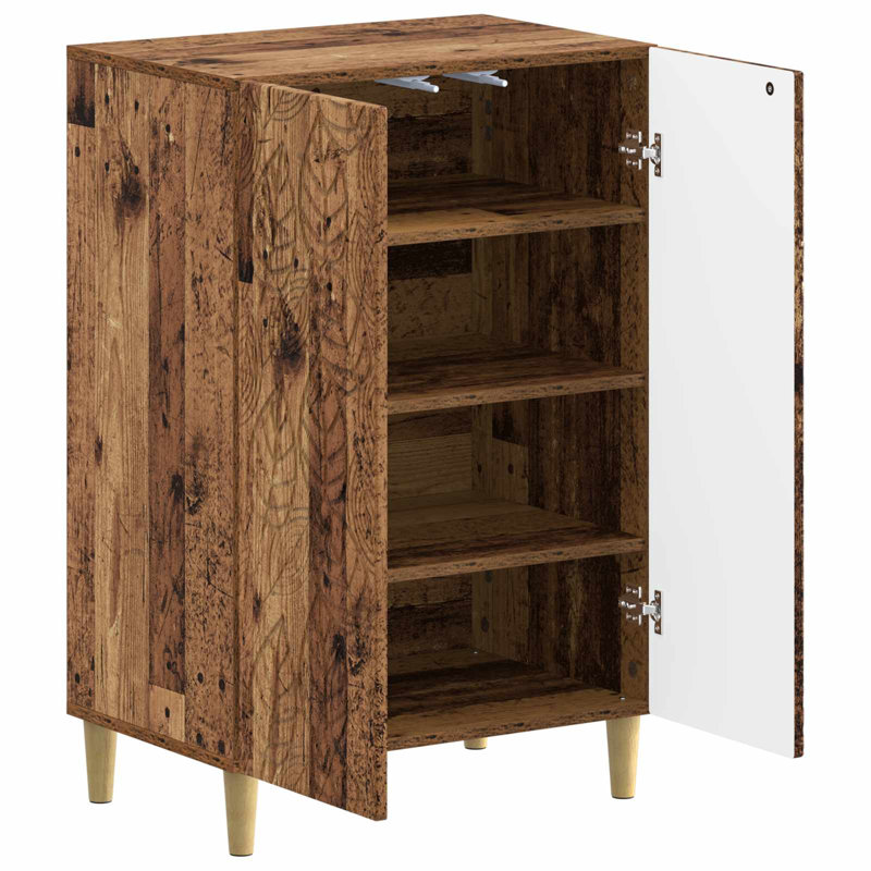 Shoe Storage, 90 cm H x 59.5 cm W x 39.5 cm D, Old Wood