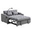 Petite causeuse moderne en velours gris, convertible en canapé-lit, avec hublots et confortable 2 - Velours qui se transforme en inclinaison réglable-121361590