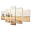 «Country House In Autumn Wheatfield I», art mural paysage sur toile 5 pièces-1122023458
