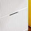 Armoire à chaussures étroite avec tiroirs rabattables, rangement pour chaussures de vestibule pour vestibule, petit espace, étagère à chaussures avec 4 tiroirs, blanc, l 39,4 po x P 7,5 po x H 35,4 po-1186135557-1196969176