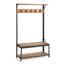 Hall Tree Coat Rack with Shoe Storage