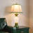 28.5" Farmhouse Table Lamps Set of 2 with USB Ports, 3-Way Color Temperature & Nightlight Base, Green Resin Bedside Lamps-1717197341
